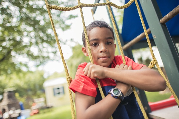 A boy on playground.